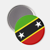 Aimant Drapeau Saint-Kitts-Et-Nevis (Recto/Verso)