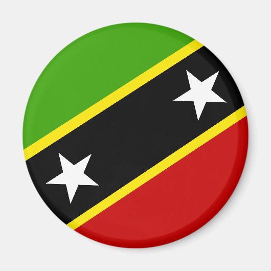 Aimant Drapeau Saint-Kitts-Et-Nevis (Devant)