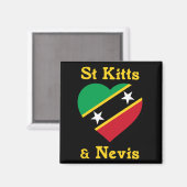 Aimant Drapeau Saint-Kitts-Et-Nevis Indépendance Caraïbes (Recto/Verso)