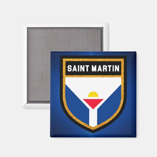 Aimant Drapeau Saint-Martin (Recto/Verso)