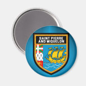 Aimant Drapeau Saint-Pierre-et-Miquelon (Recto/Verso)