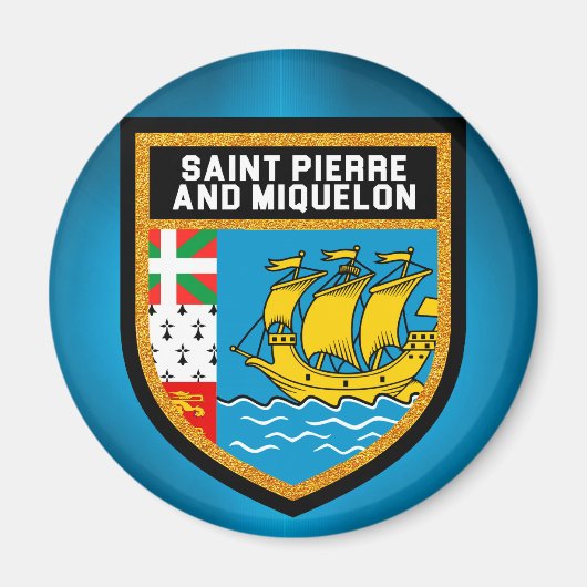 Aimant Drapeau Saint-Pierre-et-Miquelon (Devant)