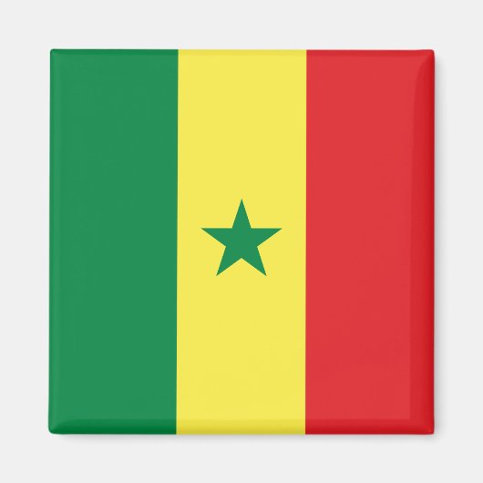 Aimant Drapeau sénégalais (Devant)