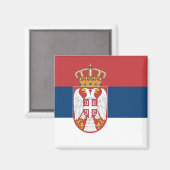 Aimant Drapeau serbe (Recto/Verso)