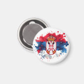 Aimant Drapeau serbe Serbie (Recto/Verso)