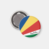 Aimant Drapeau seychellois & Africain - Amateurs de voyag (Recto/Verso)