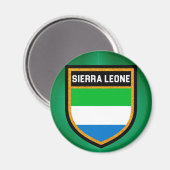 Aimant Drapeau Sierra Leone (Recto/Verso)