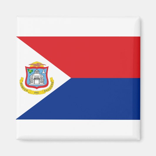 Aimant Drapeau Sint Maarten (Devant)