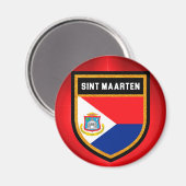 Aimant Drapeau Sint Maarten (Recto/Verso)