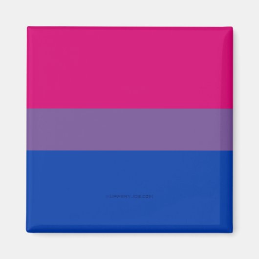 Aimant Drapeau SlipperyJoe's Bisexual Pride lavande-rose (Devant)