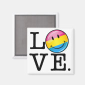 Aimant Drapeau souriant d'amour transexuel (Recto/Verso)
