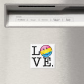 Aimant Drapeau souriant d'amour transexuel (In Situ (Lave-vaisselle))