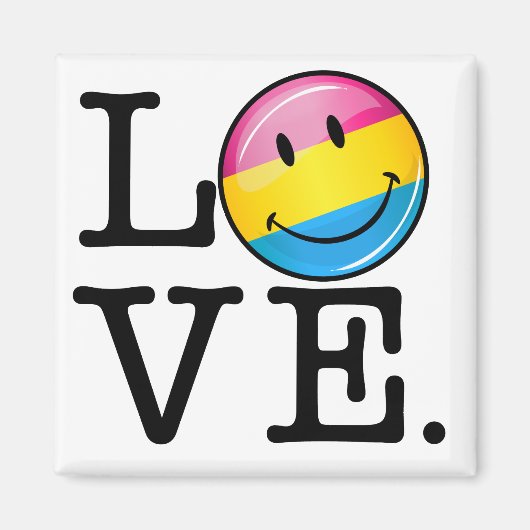 Aimant Drapeau souriant d'amour transexuel (Devant)