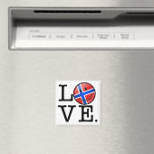 Aimant Drapeau souriant Love Norway (In Situ (Lave-vaisselle))