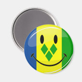 Aimant Drapeau souriant Saint-Vincent-et-les Grenadines (Recto/Verso)
