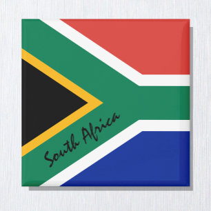 Aimant Drapeau sud-africain & Pretoria vacances/sports fa