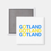 Aimant Drapeau suédois GOTLAND (Recto/Verso)