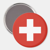 Aimant Drapeau Suisse (Recto/Verso)