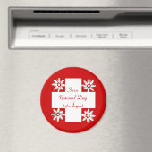 Aimant Drapeau suisse et edelweiss (In Situ (Lave-vaisselle))