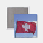 Aimant Drapeau suisse RF) (Recto/Verso)