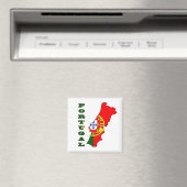 Aimant Drapeau sur la carte du Portugal (In Situ (Lave-vaisselle))
