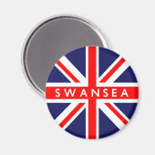 Aimant Drapeau Swansea UK (Recto/Verso)