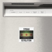 Aimant Drapeau syrien "révolution syrienne" grungy (In Situ (Lave-vaisselle))