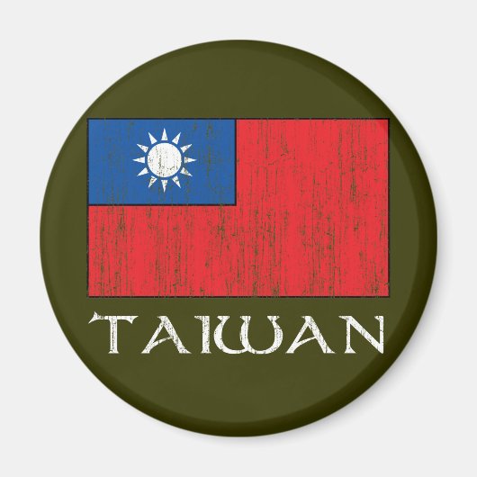 Aimant Drapeau Taïwan (Devant)