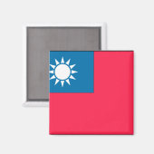 Aimant Drapeau Taïwan (Recto/Verso)