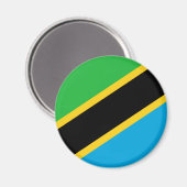 Aimant Drapeau tanzanien (Recto/Verso)