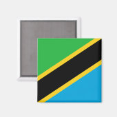 Aimant Drapeau tanzanien (Recto/Verso)