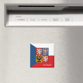 Aimant Drapeau tchèque & République tchèque fans de vacan (In Situ (Lave-vaisselle))