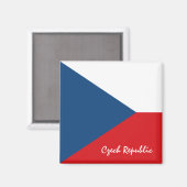 Aimant Drapeau tchèque & République tchèque Vacances/spor (Recto/Verso)