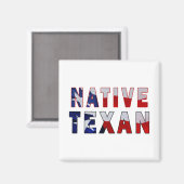 Aimant Drapeau texan natif (Recto/Verso)