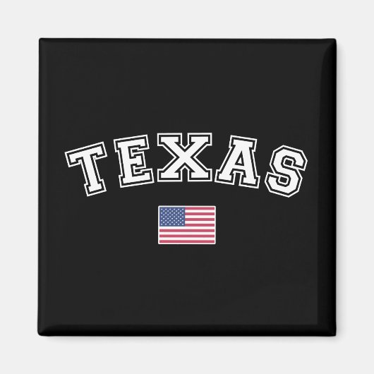 Aimant Drapeau Texas State USA (Devant)