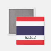 Aimant Drapeau thaïlandais et fans de vacances/sports en  (Recto/Verso)
