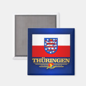 Aimant Drapeau Thuringen (Thuringe) (Recto/Verso)