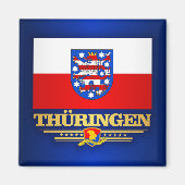 Aimant Drapeau Thuringen (Thuringe) (Devant)