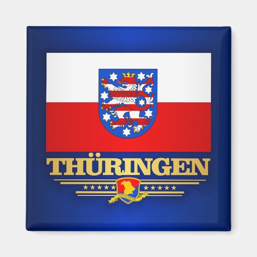 Aimant Drapeau Thuringen (Thuringe) (Devant)