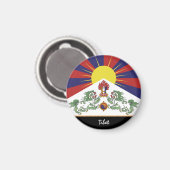 Aimant Drapeau tibétain & Tibet - Voyage Himalaya / Lhass (Recto/Verso)