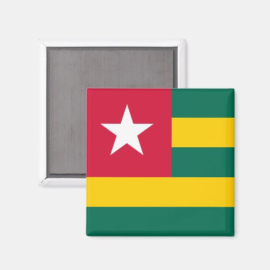 Aimant Drapeau Togo (Recto/Verso)