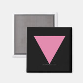 Aimant Drapeau triangle rose de SlipperyJoe's symbole ros (Recto/Verso)