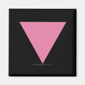 Aimant Drapeau triangle rose de SlipperyJoe's symbole ros (Devant)