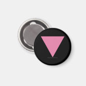 Aimant Drapeau triangle rose de SlipperyJoe's symbole ros (Recto/Verso)