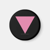 Aimant Drapeau triangle rose de SlipperyJoe's symbole ros (Devant)