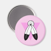 Aimant Drapeau Triangle Rose Two-Spirit (Recto/Verso)