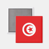 Aimant Drapeau Tunisie (Recto/Verso)