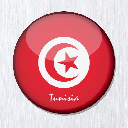 Aimant Drapeau tunisien & Afrique - fans de voyages/sport