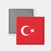 Aimant Drapeau turc (Turquie) (Recto/Verso)