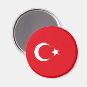 Aimant Drapeau turc (Turquie) (Recto/Verso)